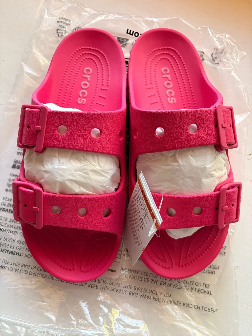💙Crocs NWT Saturday Classic Slide Sandals - Hot Pink